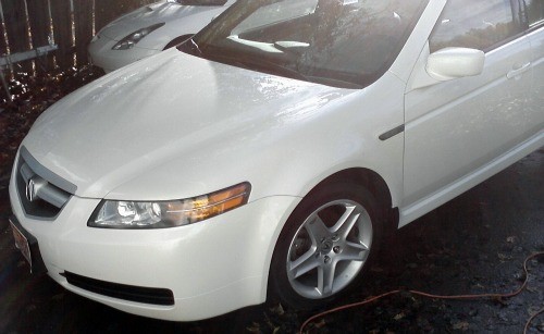 Acura tl with polished wheels 